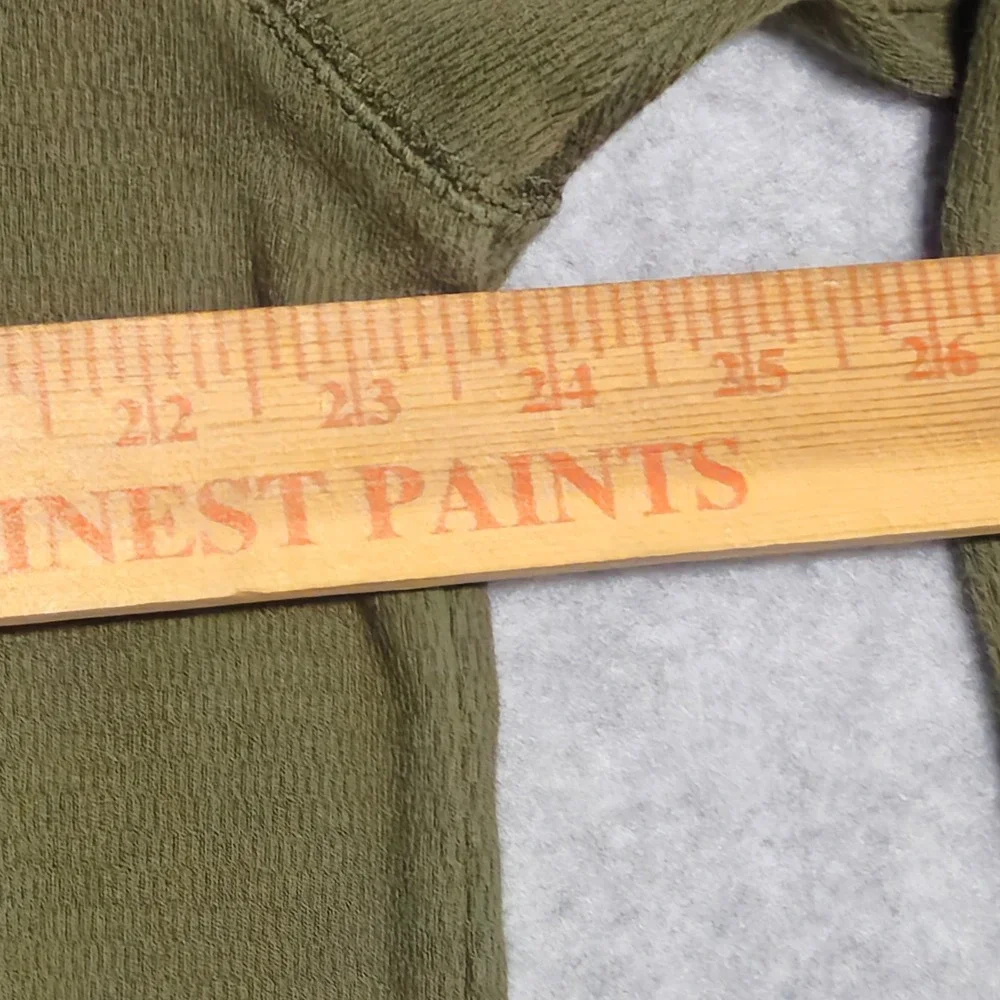 Carhartt 104428 G72 Quarter Zip Pullover Mens XL Olive Green Relaxed Fit Waffle